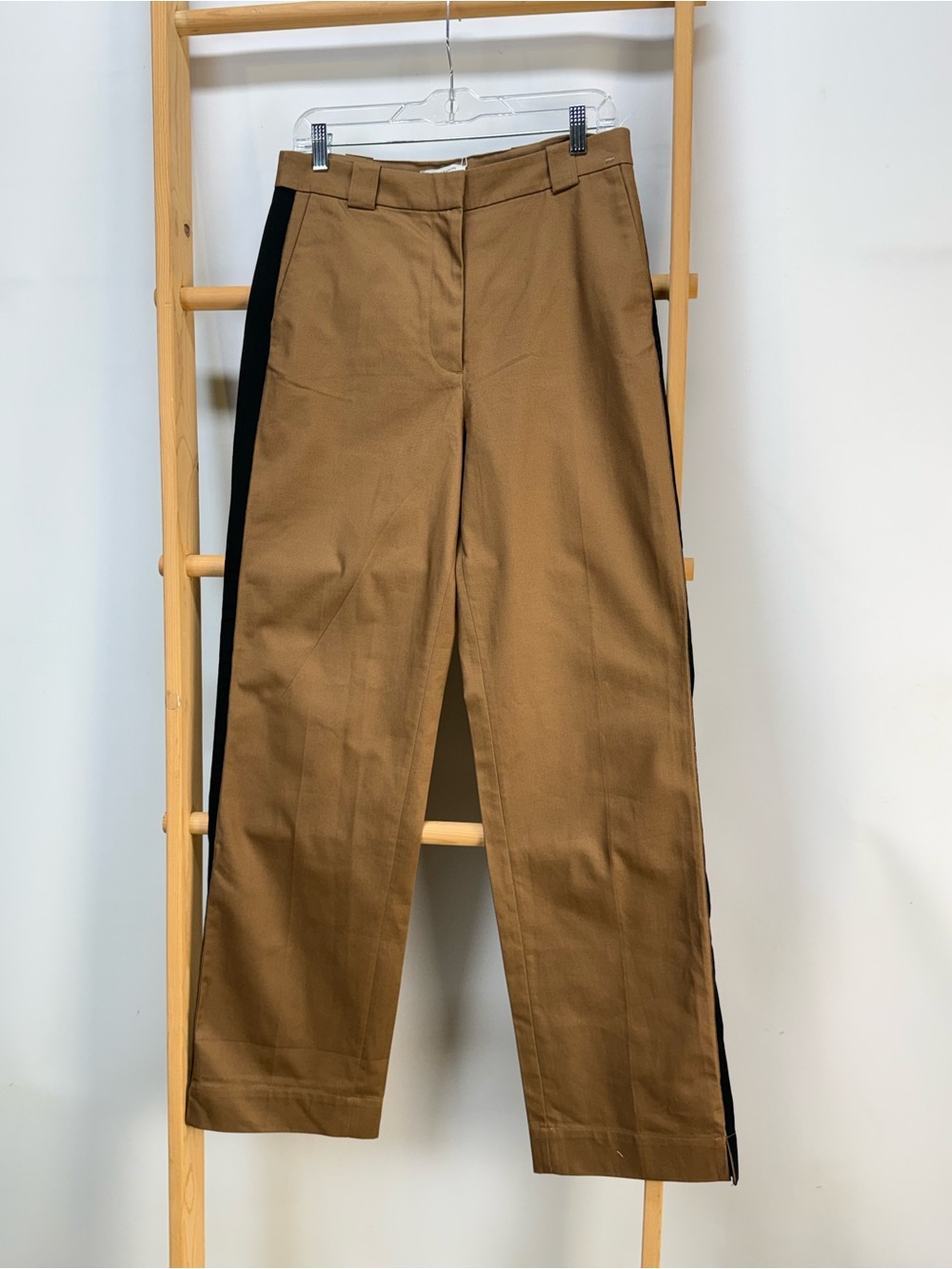 STOCKHOLM ATELIER & OTHER STORIES Brown side stripe High-Rise pants size 8 - Picture 8 of 16